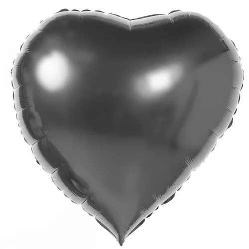 Фольгированный шар Сердце чёрный