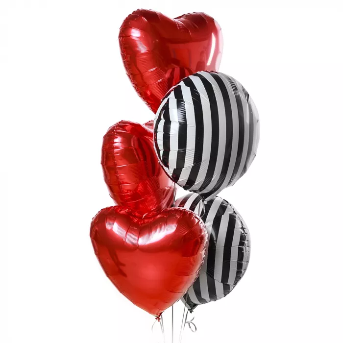 Фонтан шаров Красное сердце