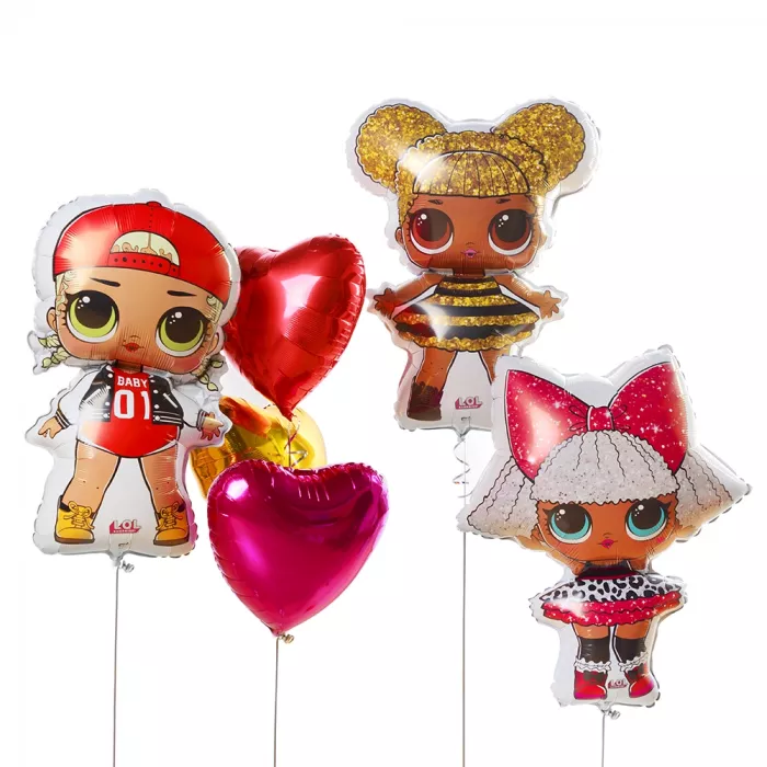 Композиция шаров с куклами ЛОЛ Композиция шаров с куклами ЛОЛ