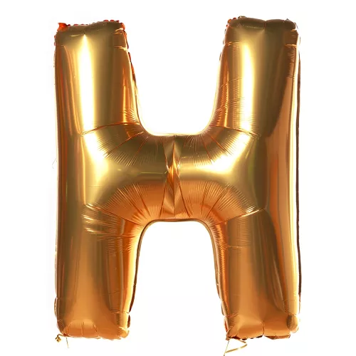 Воздушный шар "Буква H" Золото