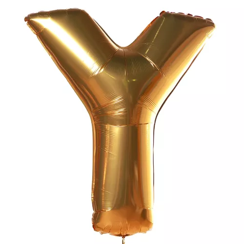 Золотой воздушный шар "Буква Y"