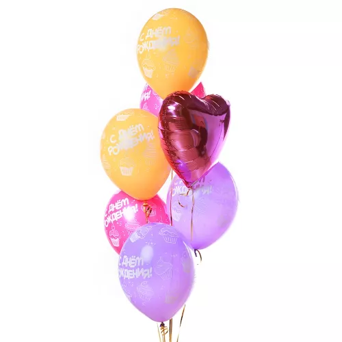 Фонтан шаров С днем рождения для ребенка