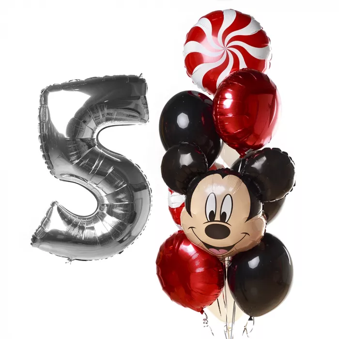 Фонтан шаров с Микки Маусом и цифрой