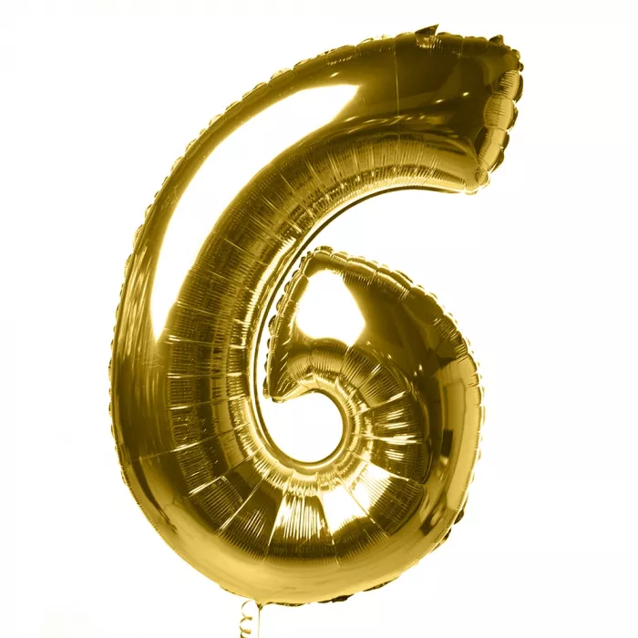 Шар "Цифра 6" Золото Шар "Цифра 6" Золото