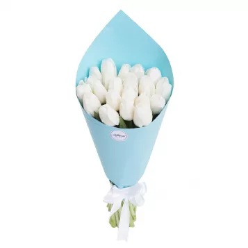 21 белый тюльпан