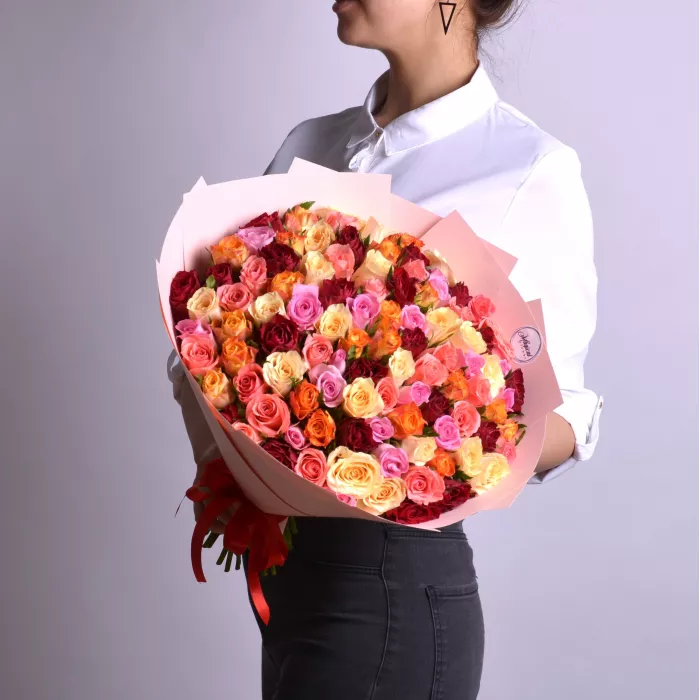 Микс из 101 розы