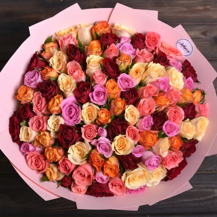 Микс из 101 розы