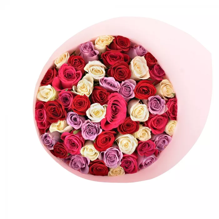 Букет из 51 розы ягодный микс