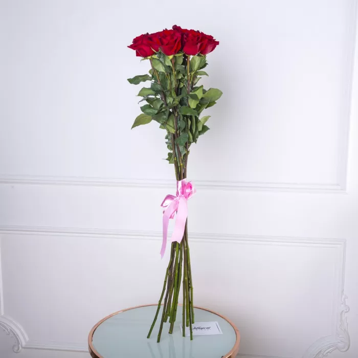 Букет из 11 красных роз Эквадор 100 см