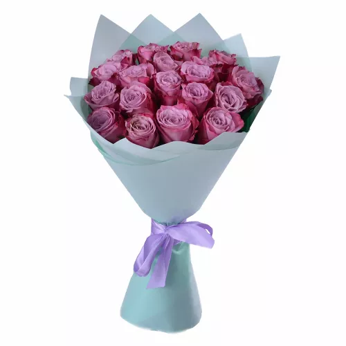 Букет из фиолетовых цветов - 19 роз