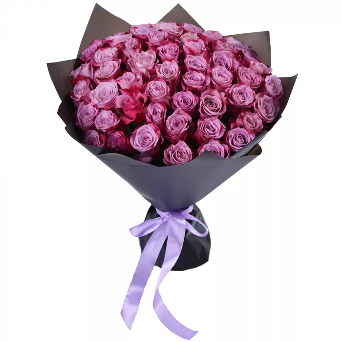 Букет из 51 сиреневой розы