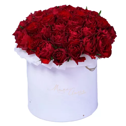 Букет из 35 роз в коробке на День матери