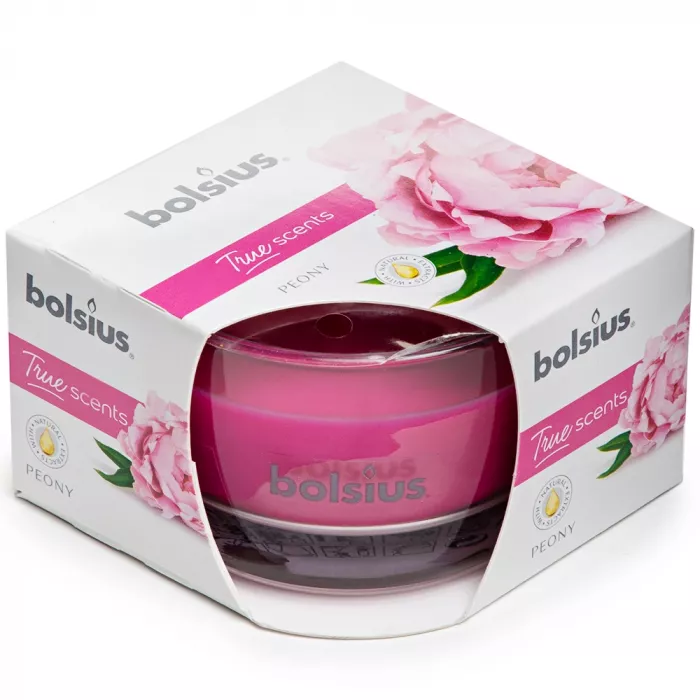 Ароматическая свеча в стакане пионы