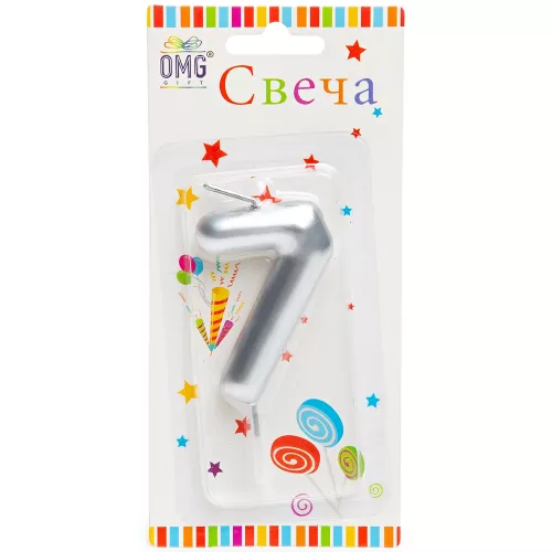 Свеча для торта "ЦИФРА" 7