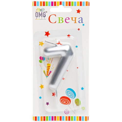 Свеча для торта "ЦИФРА" 7