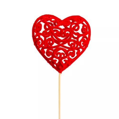 Топпер - сердце "Барокко" Цвет красный
