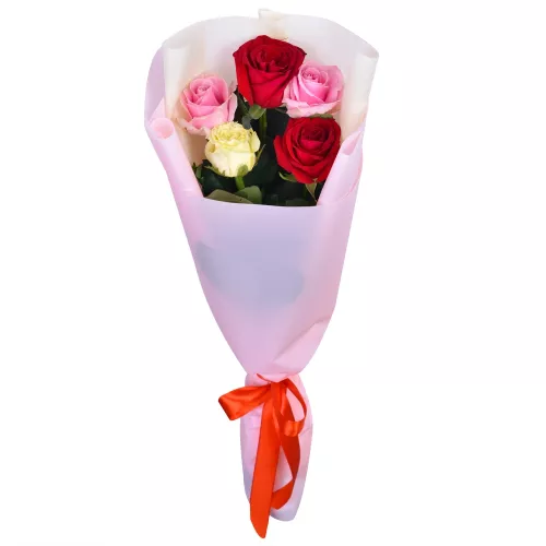Букет из 5 роз микс 60 см