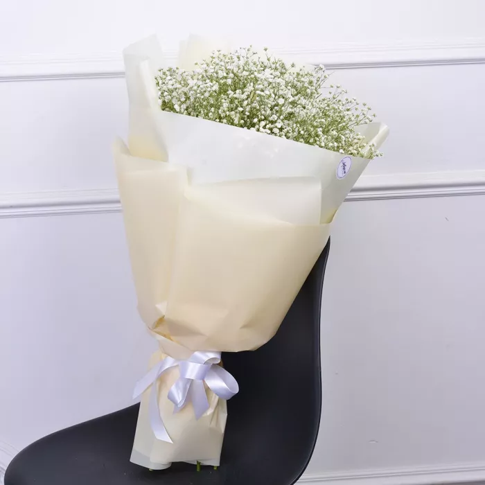 Букет из 15 белых гипсофил