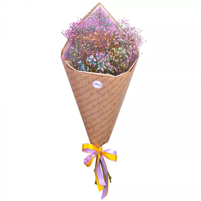 Букет из 5 радужных гипсофил