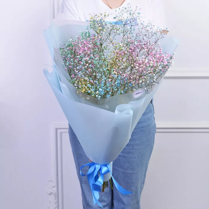 Букет из 7 радужных гипсофил