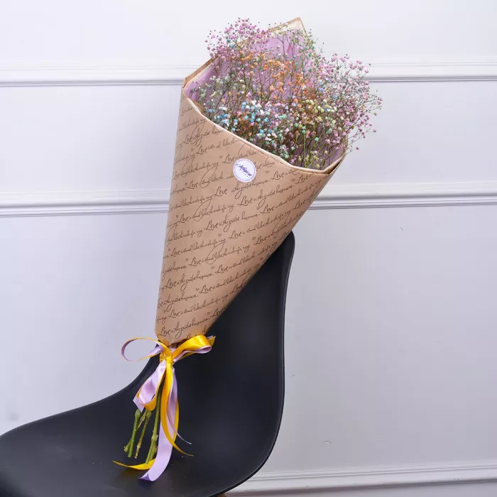 Букет из 5 радужных гипсофил