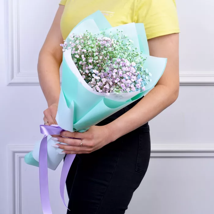 3 разноцветные гипсофилы