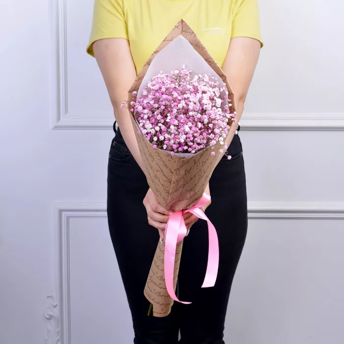 Букет из 3 розовых гипсофил