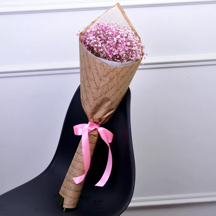 Букет из 3 розовых гипсофил