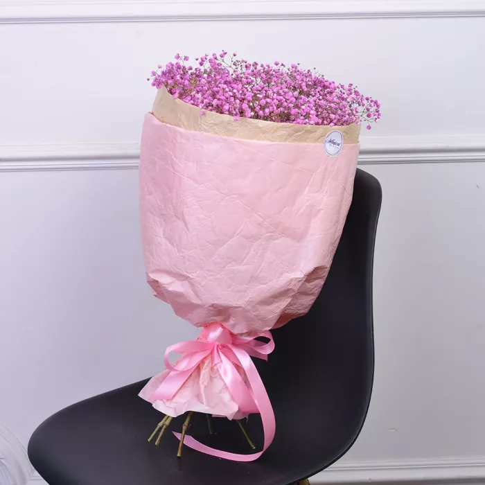 Букет из 5 розовых гипсофил