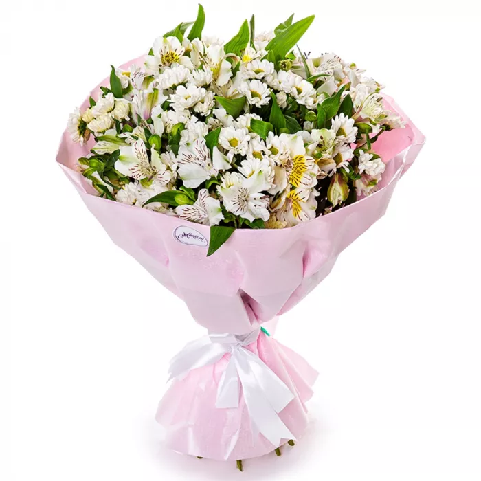 Букет из белых альстромерий Букет из белых альстромерий