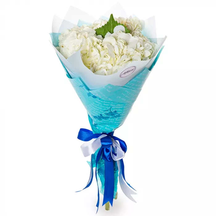 Букет из 3 белых гортензий