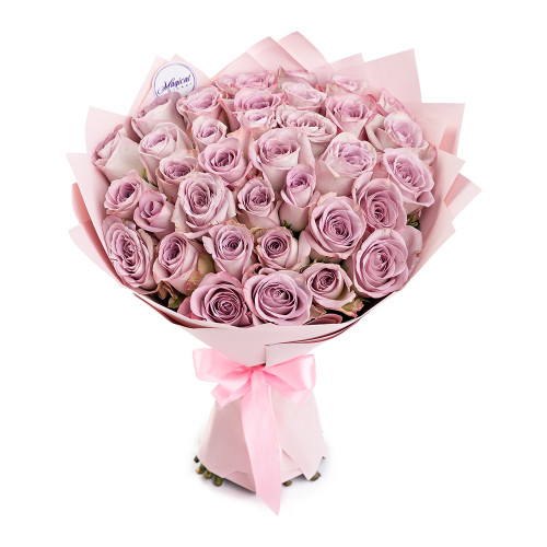 Букет из 35 фиолетовых роз