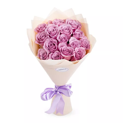 Букет из 15 фиолетовых роз