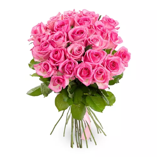 Монобукет из 25 розовых роз 60 см