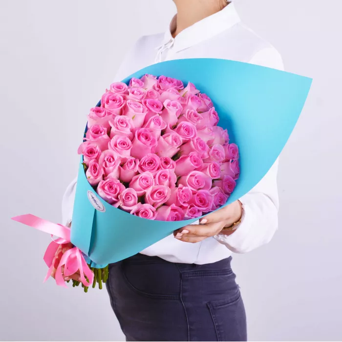 Букет из 51 розовой розы