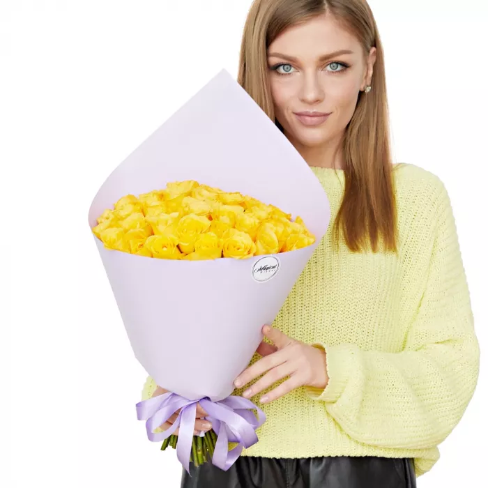 51 желтая роза