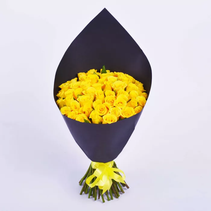 51 желтая роза